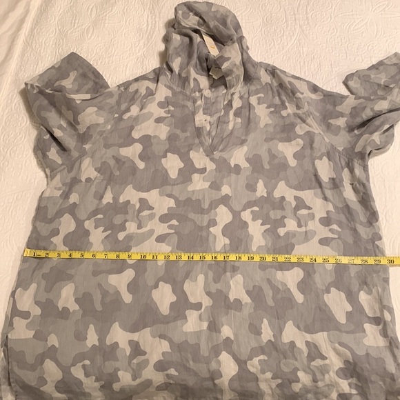 NEW C&C California 100^ Linen Women’s Hooded Short Sleeve Tunic - Picture 13 of 14